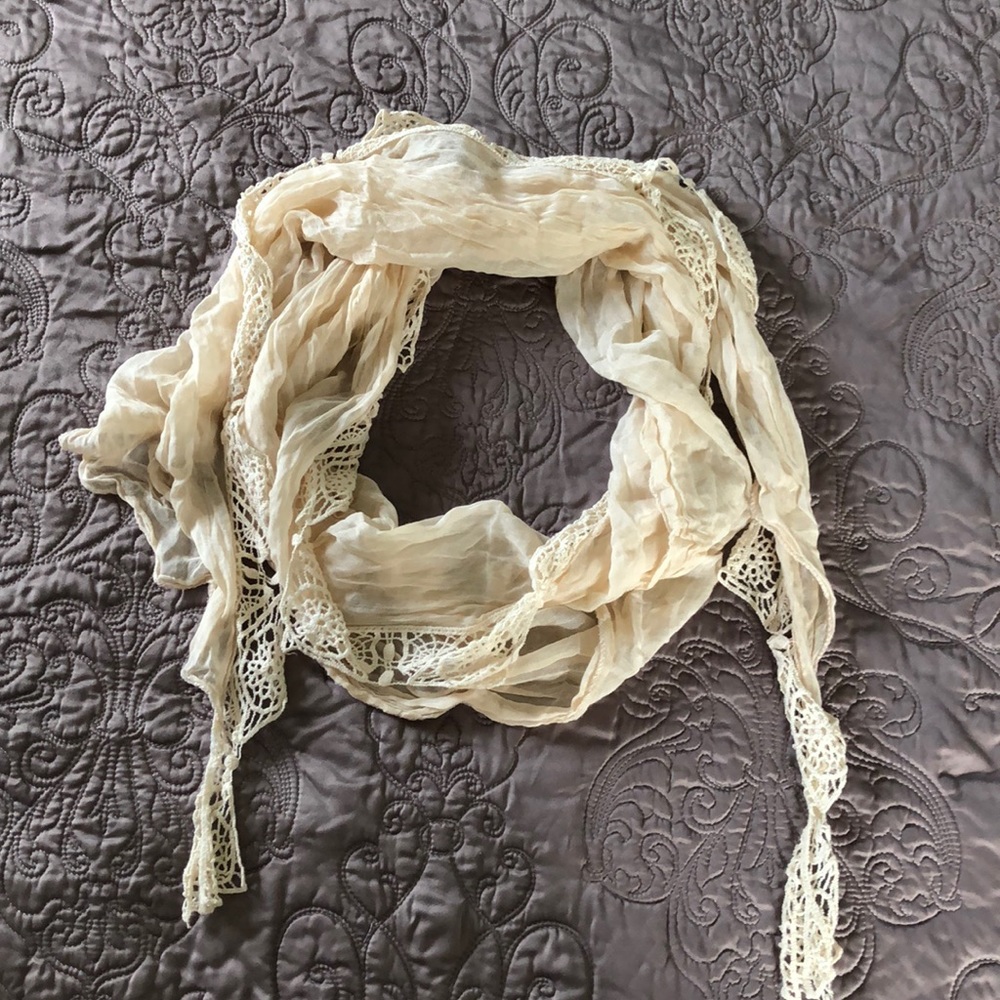 BOHO Cream Scarf